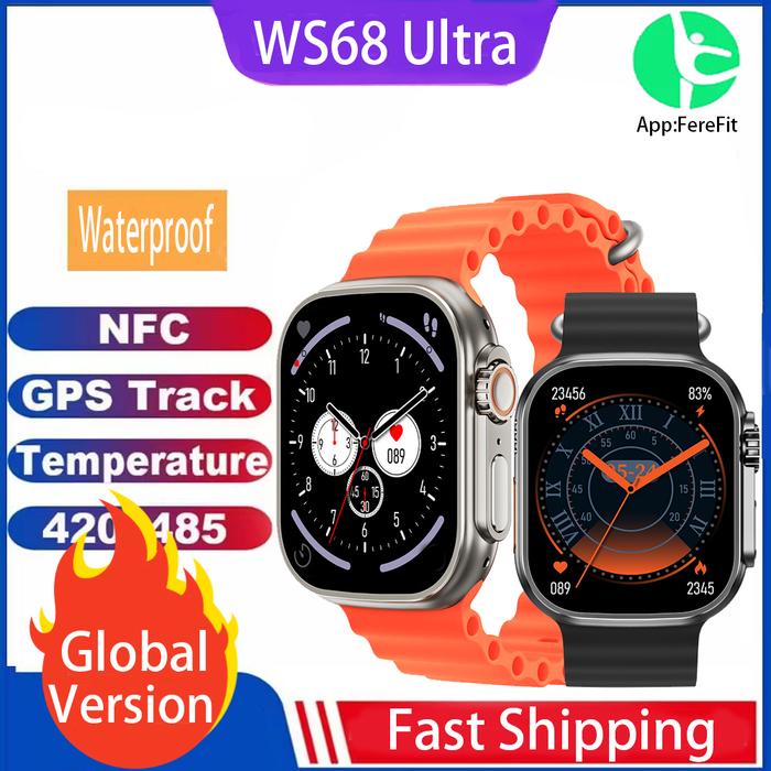 Series 8 Smart Watch WS68 Ultra Men NFC Bluetooth Call Temperature