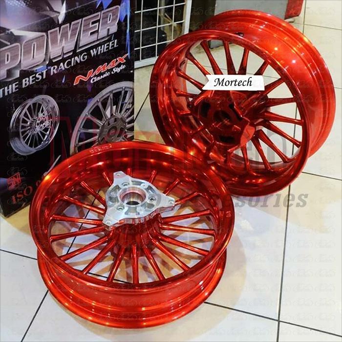 Power Velg Pelek Racing Tapak Lebar Palang 18 Classic Ring 13 Uk. 350/400 Nmax Old 2014-2019 / Nmax 