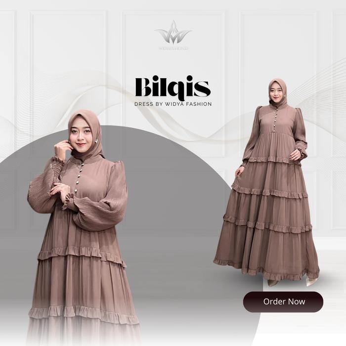 Gamis Terbaru - Gamis Set Hijab - Bilqis Dress Ceruty Babydoll Premium By Widya Fashion.ID