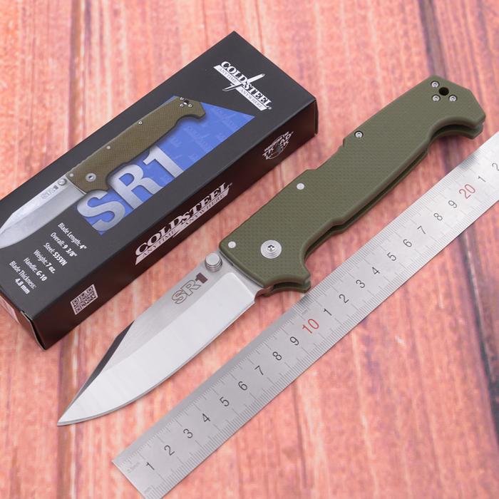 JUFULE 2022 Cold SR1 Mark S35VN Blade G10 Steel Handle Copper Washers