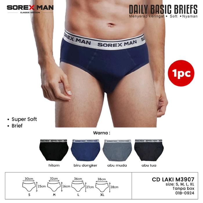 Sorex Man Celana Dalam Pria Super Soft M3907 -3pcs