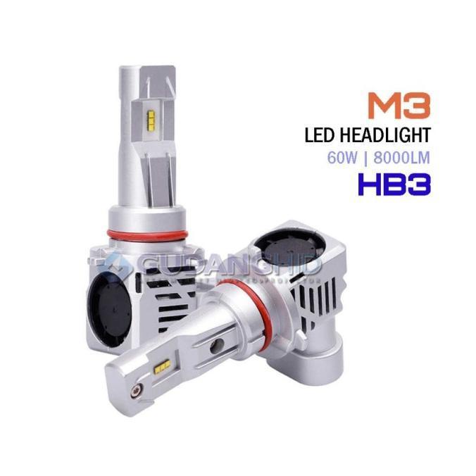 LED MOBIL M3 LAMPU DEPAN LUXEON ZES H1 H3 H4 H7 H11 HB3 HB4 HIR2 60W