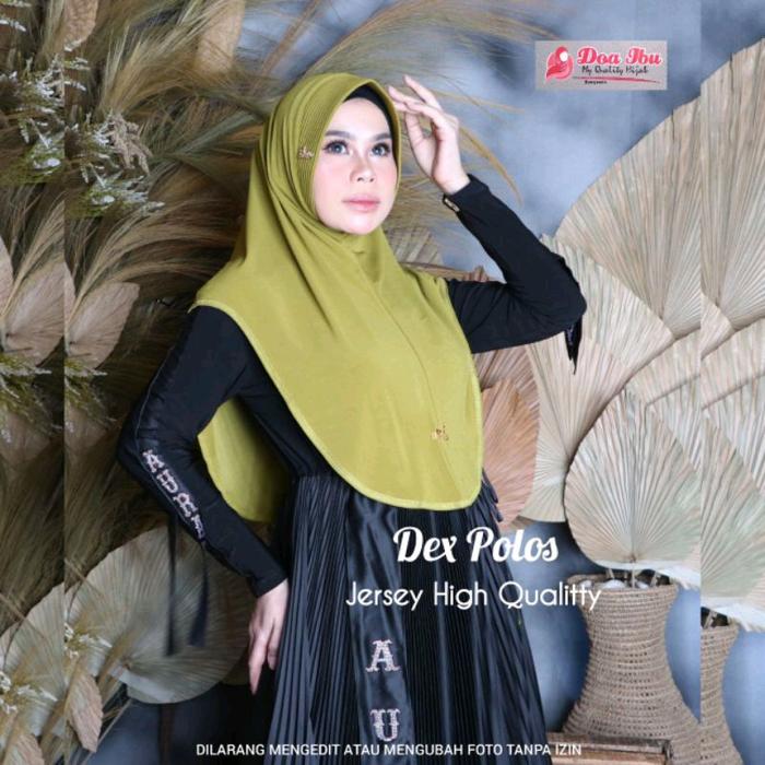 Jilbab Dex Polos Doi / Jilbab Dex Polos Doa Ibu / Dex Polos Standart Doi