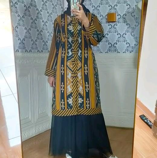 tunik tenun blanket mix tenun lurik