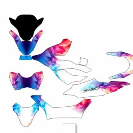 striping stiker decal full bodi honda PCX new 160 motif color [NTS]