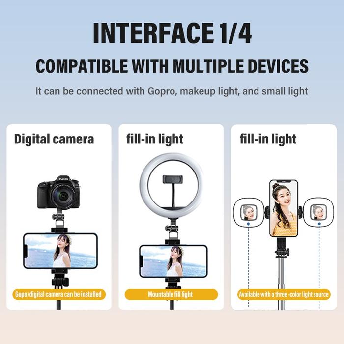 MIXIO A33 80CM Tongsis Bluetooth Selfie Stick Tripod Super Mini