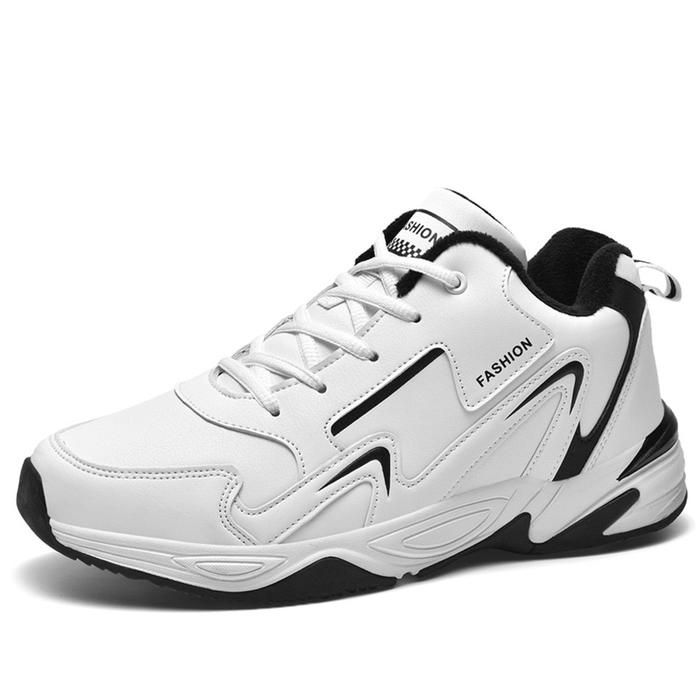Kazimina KJ ISM 346 Sepatu Sneakers Pria Casual Sporty Putih Hitam Premium – Desain Fashion Modern K