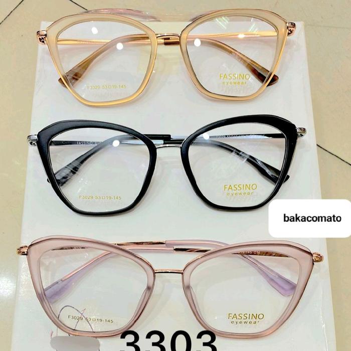 Fassino Kacamata Wanita Model 3303 Modern dan elegan