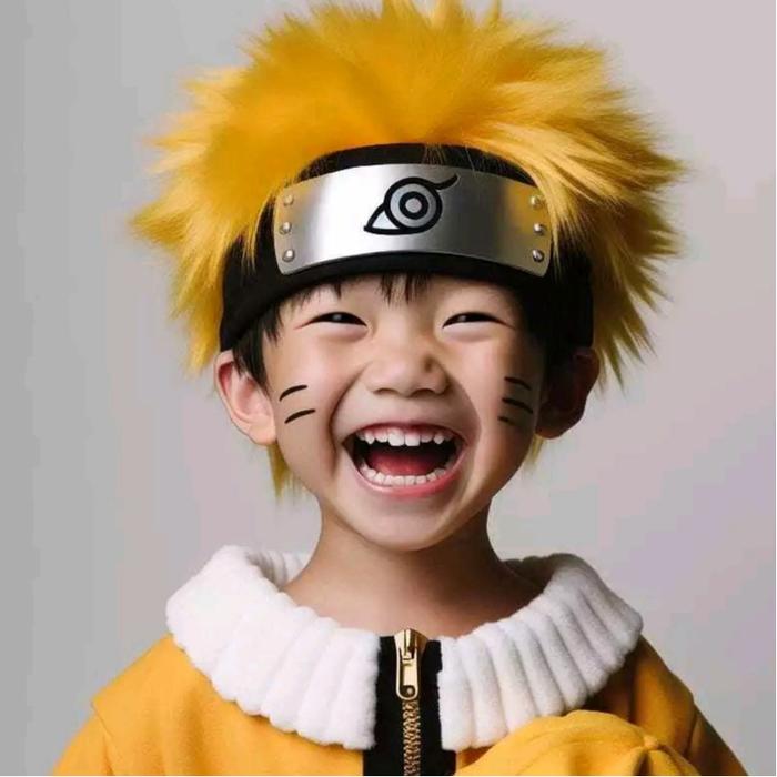 Ready Ikat Kepala Kostum Cosplay Naruto Hokage Anak Asli Murah Rambut Palsu Action Figure Shippuden