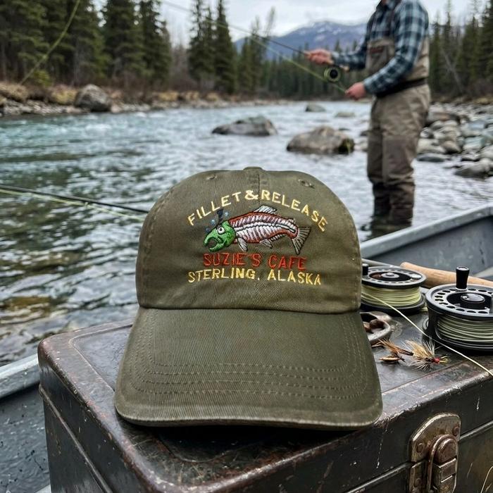 Topi Vintage Mancing Ikan Alaska Port Authority Original Second Warna Hijau Army