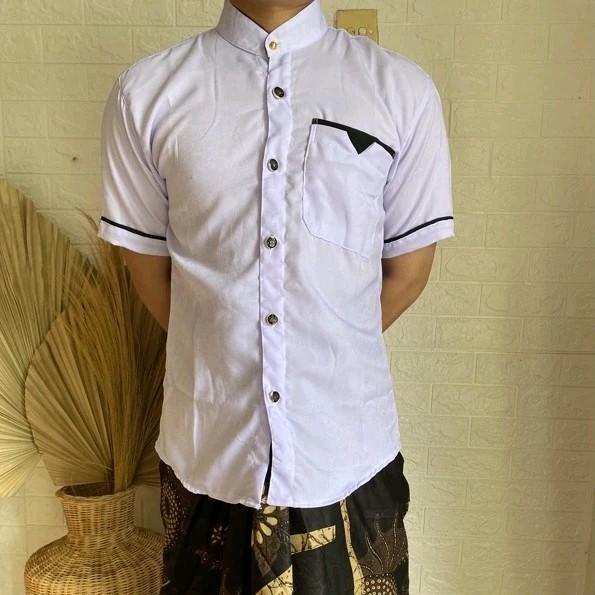 Kemeja Yoko Safari List Hitam Bali + Kemeja Polos Baloteli + Atasan Baju Adat Pria Bali
