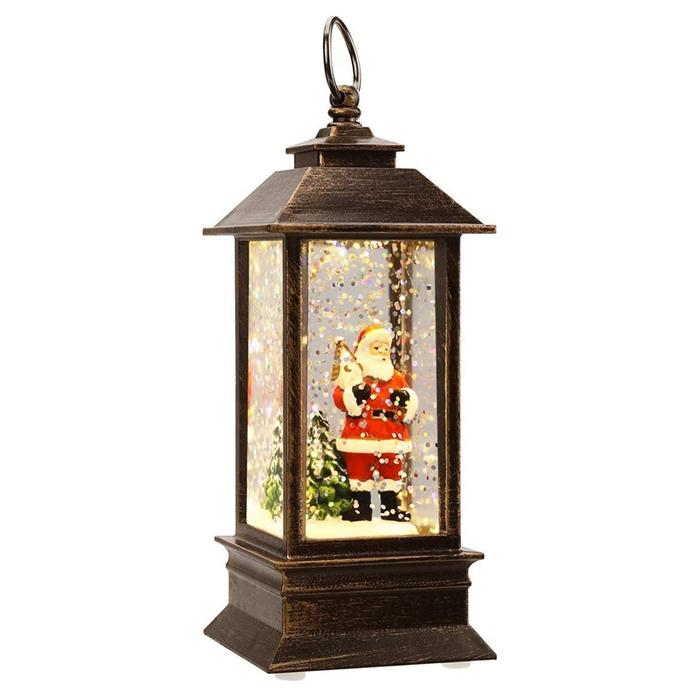 Snow Globe Lantern Christmas Water Snow Glitter Globe Lantern Decor