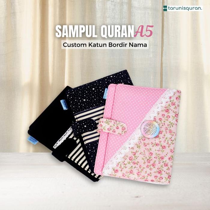Sampul Al Quran A5 (Tanpa Quran) Custom Bordir Nama A5 SPL