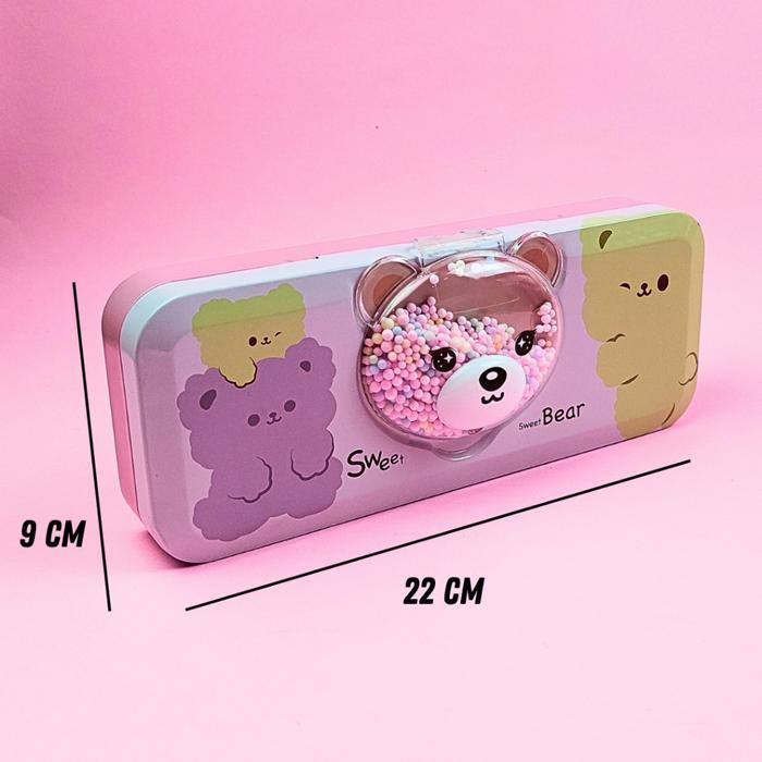 Tempat Pensil / Kotak Pensil Kaleng Karakter Funcy / Pencil Case Kaleng Gabus Sourvenir