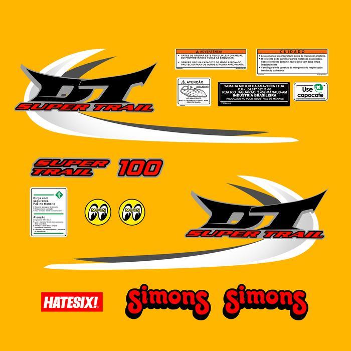 Sticker Decal Yamaha DT100 Brazil version Hatesix [NTS]