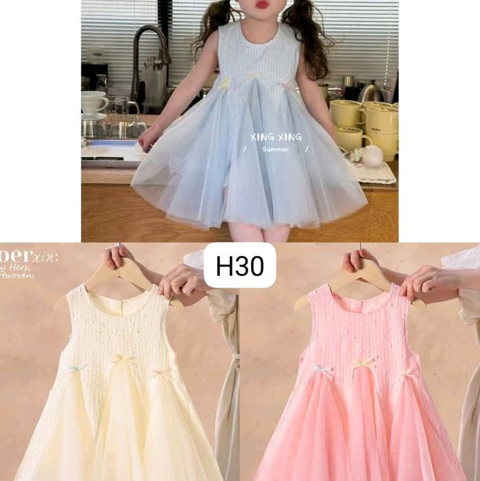 gaun anak cantik adem gak gatal d kulit halus