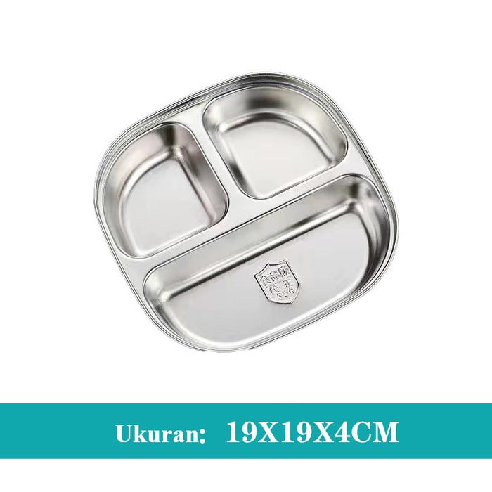 Piring Makan Anak-anak  Stainless Steel 304 Piring Makan Kartun Piring Makan Bayi