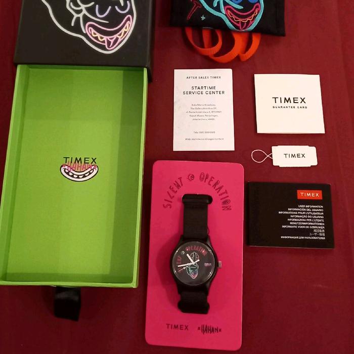 jam tangan timex x hahan preloved second mulus fullset