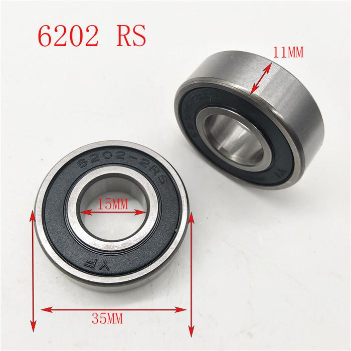 2pcs/lot 6202RZ Precision Level Deep Groove Ball Bearing 6202-RZ