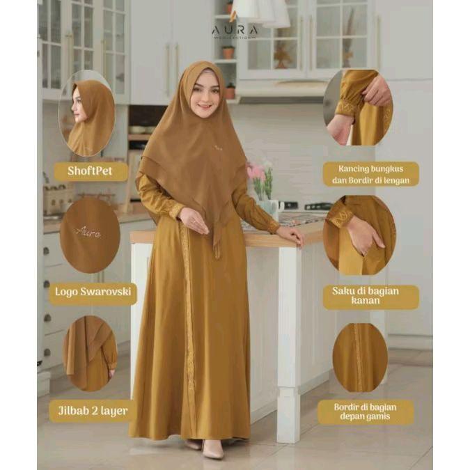 Quensha Series Original Aura -  SET KHIMAR ( READY STOK SIAP KIRIM)