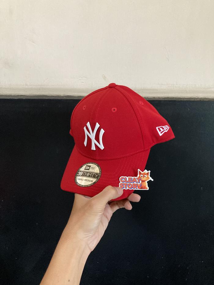TOPI NEW ERA 3930 X MLB NY YANKEES METAL BADGE RED ORIGINAL NO BOX [14527512]