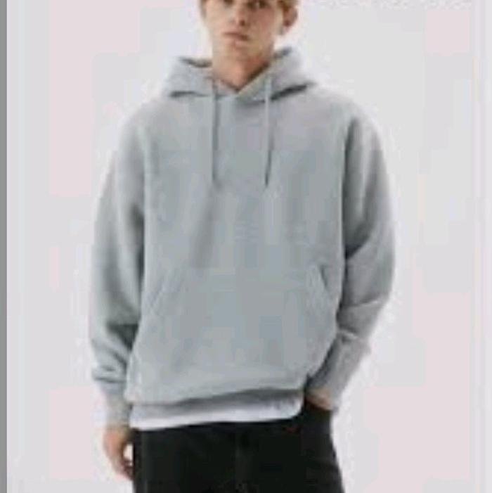 hoodie pull & bear second ori polos katun hijau muda lembut unisex