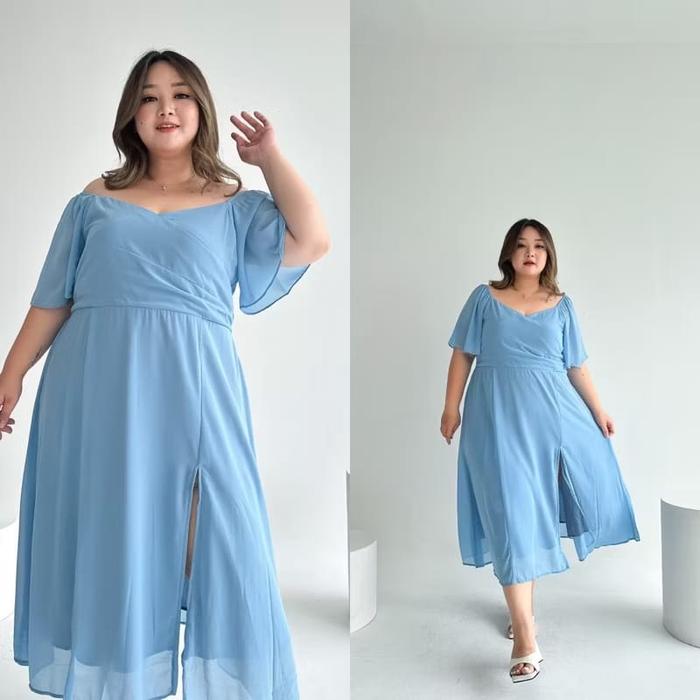 JUMBO DRESS SERIL CASUAL - DRESS WANITA KEKINIAN/SABRINA JUMBO