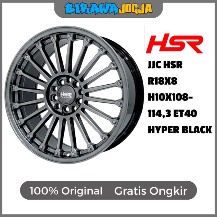 VELG MOBIL RING 18 PCD 5X108 5X114 WARNA HYPER BLACK HSR JJC UNTUK JAECOO J5 J8 CHERY J6 OMODA E5