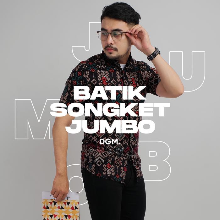 DGM Fashion Kemeja Batik Pria Lengan Pendek Jumbo batik jumbo batik pria jumbo batik Jumbo 030