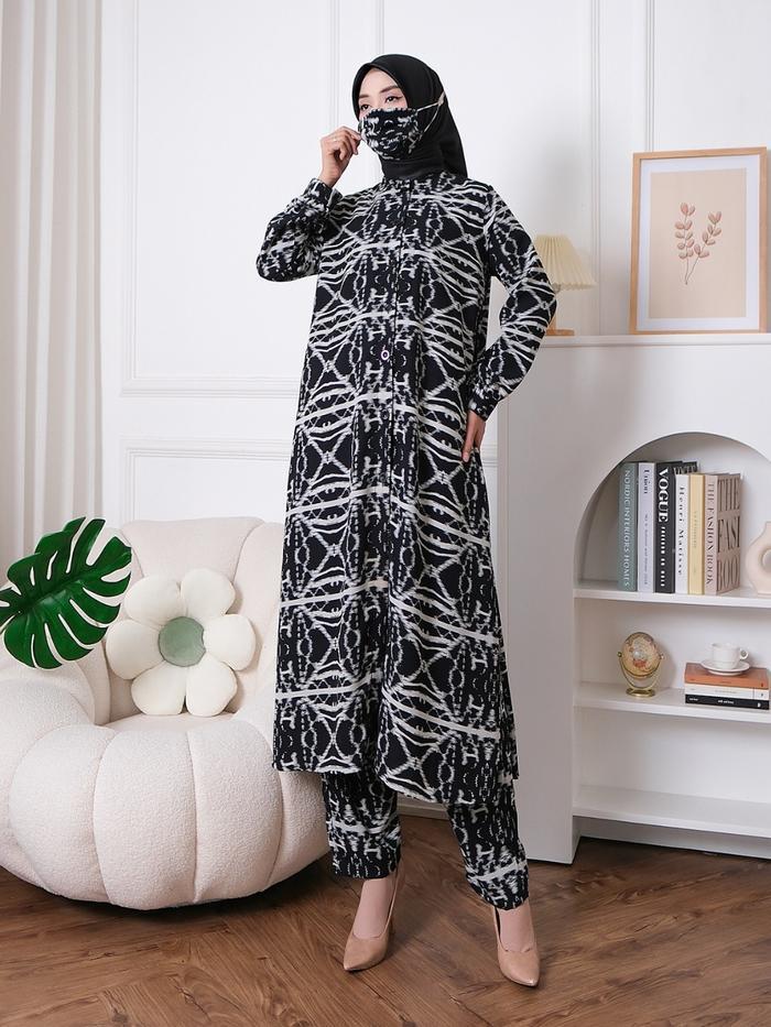 Tunik One Set Set Celana+Long Tunik Arab Mongol - Oneset Mongol - Setelan Mongol - Setelan - Setelan