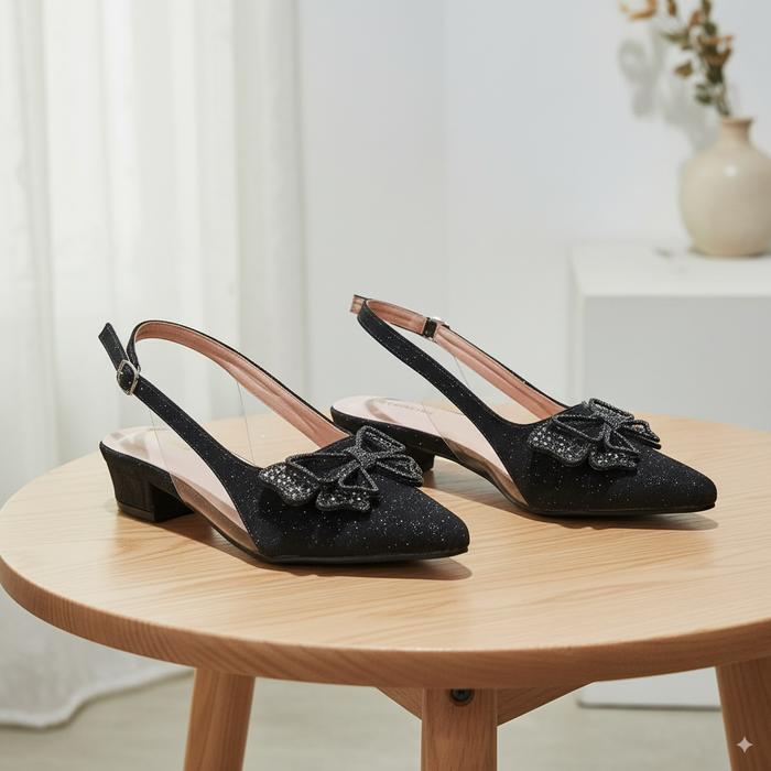 Sepatu Sandal Wanita Hak 3cm Taki Belakang Heels Shoes