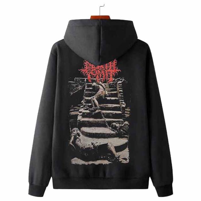Sweater Death Vomit 25 Years Eternally Deprecated Hoodie Bahan Cotton Fleece | Ritsleting & Jumper |