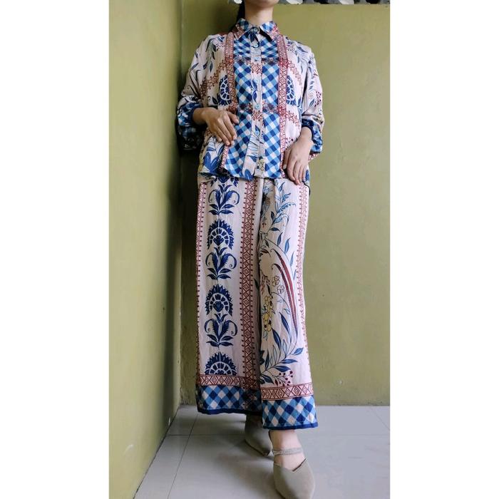 One set jumbo | Dania one set jumbo | bahan rayon premium | setelan wanita kekinian