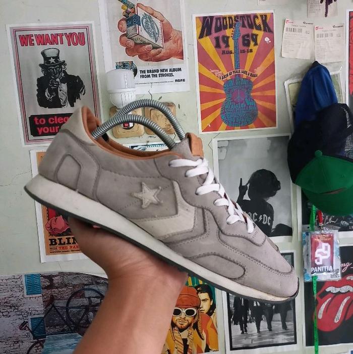 Converse Auckland Racer Original leather/kulit size 42 Casual Shoes Sneakers Pria Kasual