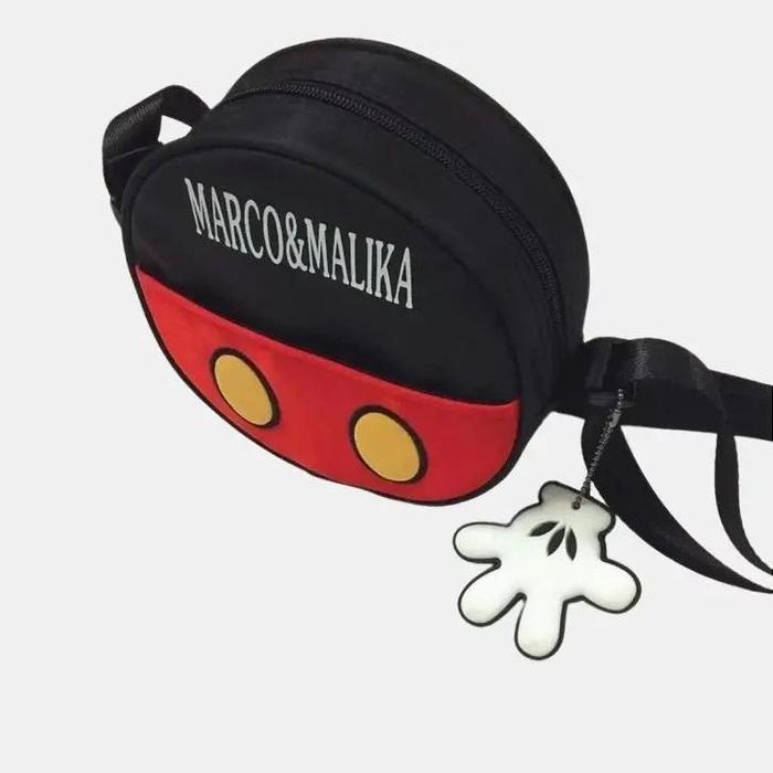 Tas Selempang Sling Bag Marco Malika Original Mickey Mouse Ori - Ukuran 18x7 cm - Cewe, Wanita