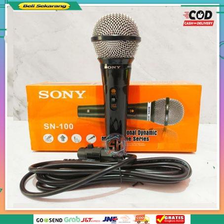 MICROPHONE KARAOKE SUARA JERNIH SONY SN 100 MIC KABEL SPEAKER MIKROFON COCOK BUAT ANAK BELAJAR NYANY