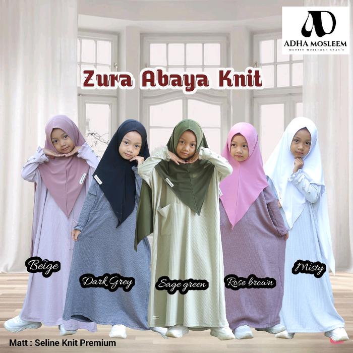 ZURA Abaya Knit By Adha Mosleem Anak
