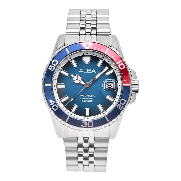 Jam Tangan Alba Men Automatic AU4051X1 AU4051 Pepsi Dial