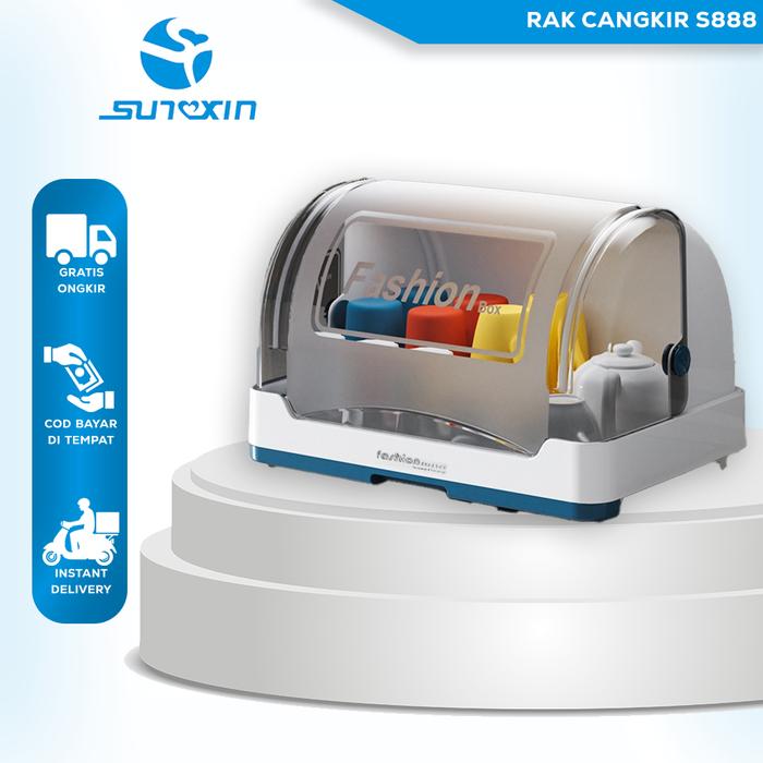 TERLARIS SUNXIN- Rak Cangkir S888/ rak piring Plastik / Rak Cangkir Gantung / rak piring wastafel R