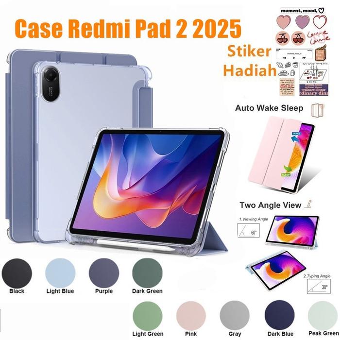 Case RedMi Pad 2 11 inch With Pen Slot Magnetic Protective Case RedMi Pad 2 2025 Cover With Transpar