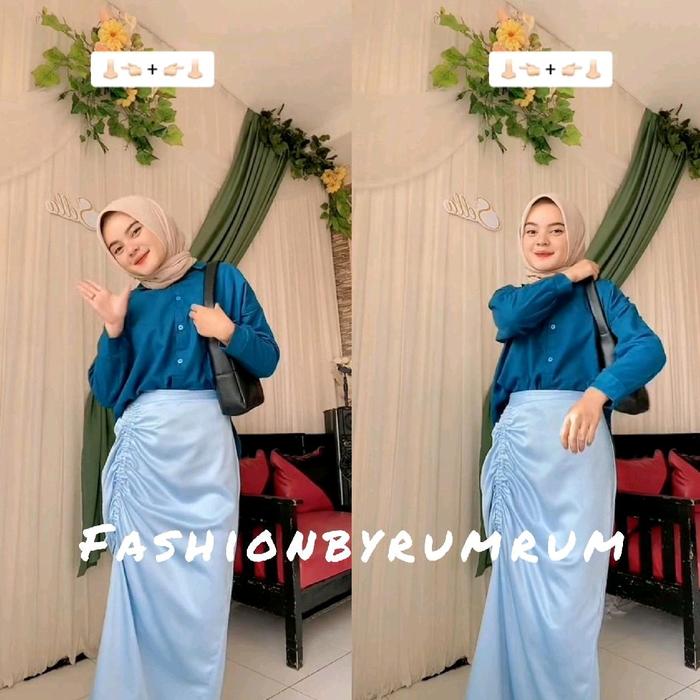 Rok Serut Satin | rok serut satin murah | rok serut satin termurah | rok serut