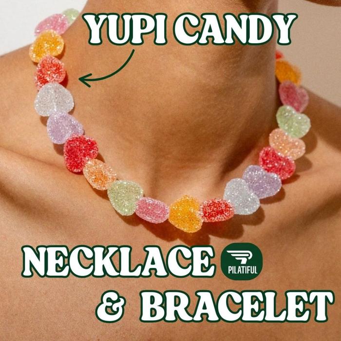 READY STOCK | Yupi Candy Bracelet & Necklace | Kalung Gelang Permen Yupi | PILATIFUL