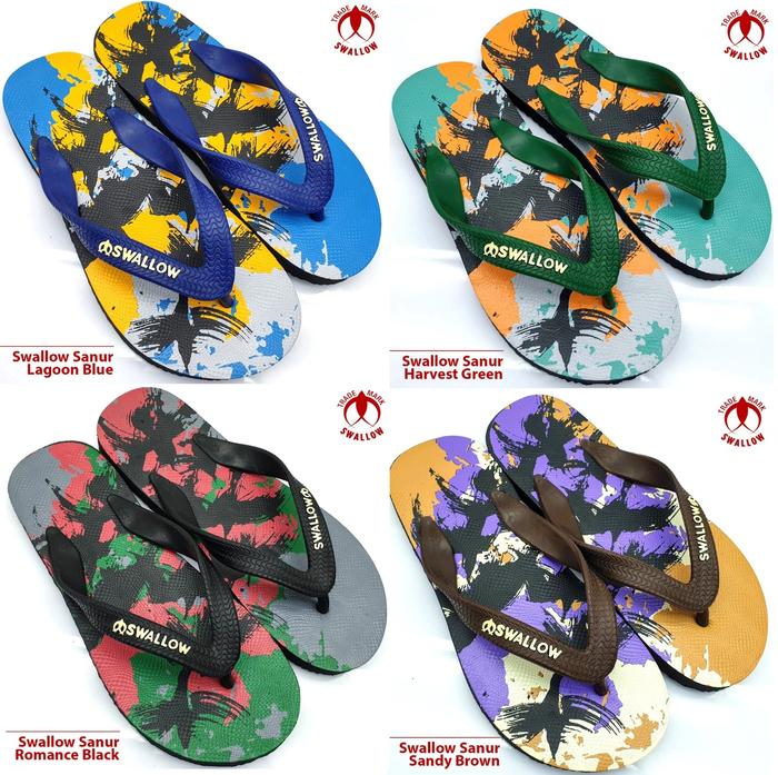 Sandal Jepit Karet PRIA SWALLOW SANUR Sendal Fashion Swalow Cowok Dewasa Besar