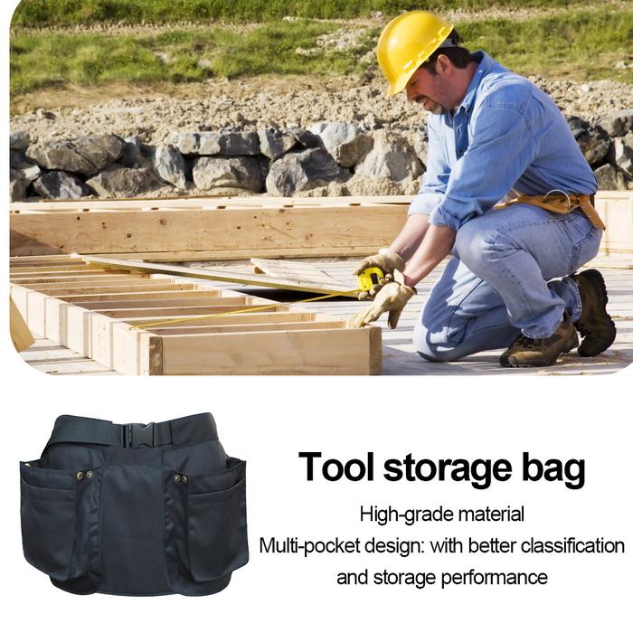 Portable Tool Belt Pouch Adjustable Waist Tool Pouch Bag