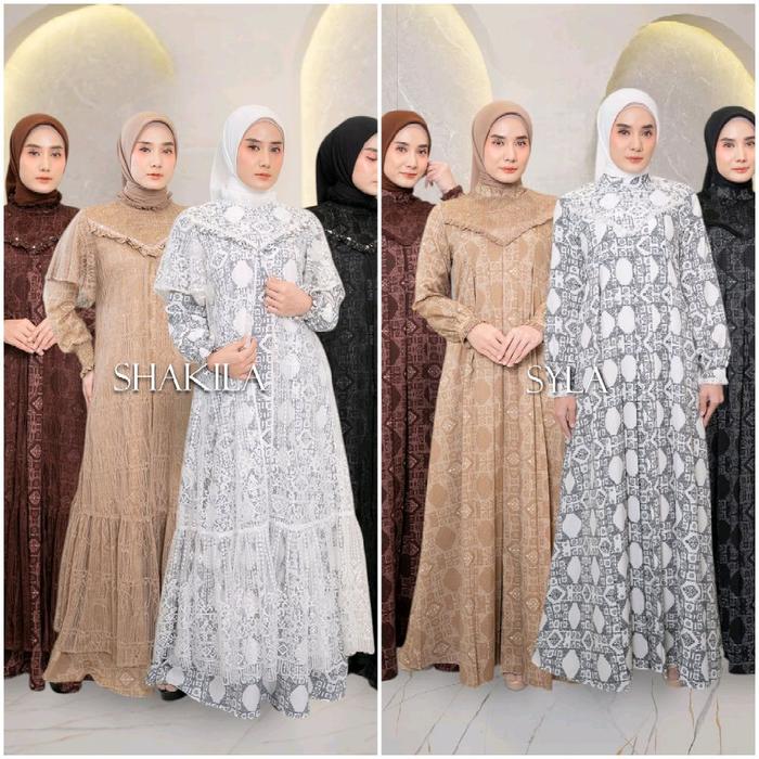 SYLA dan SYAKIRA by Zalifa Gamis Dress Modern dan Kekinian dengan Desain Simple dan Elegan Mewah dan