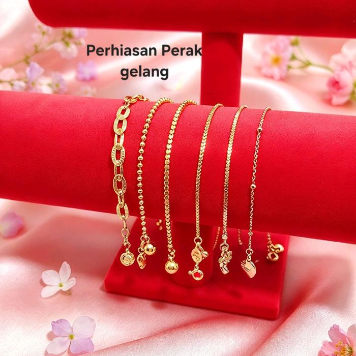Gelang perak 925, gelang rantai variasi perak asli