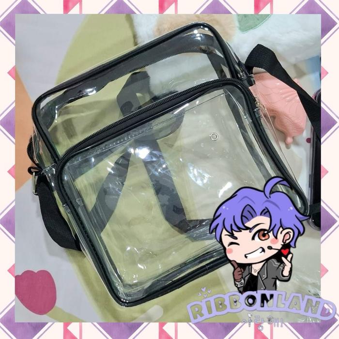 Tas Selemapnag PVC Transparan Acara Konser Artis KPOP Sling PVC Bag Kekinian Populer