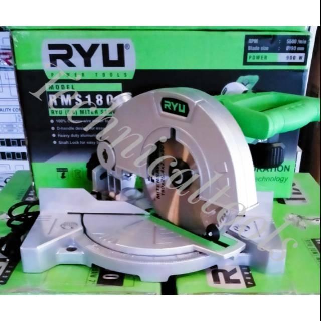 RYU MITER SAW 7" RMS 180 / MESIN POTONG ALMUNIUM , KAYU