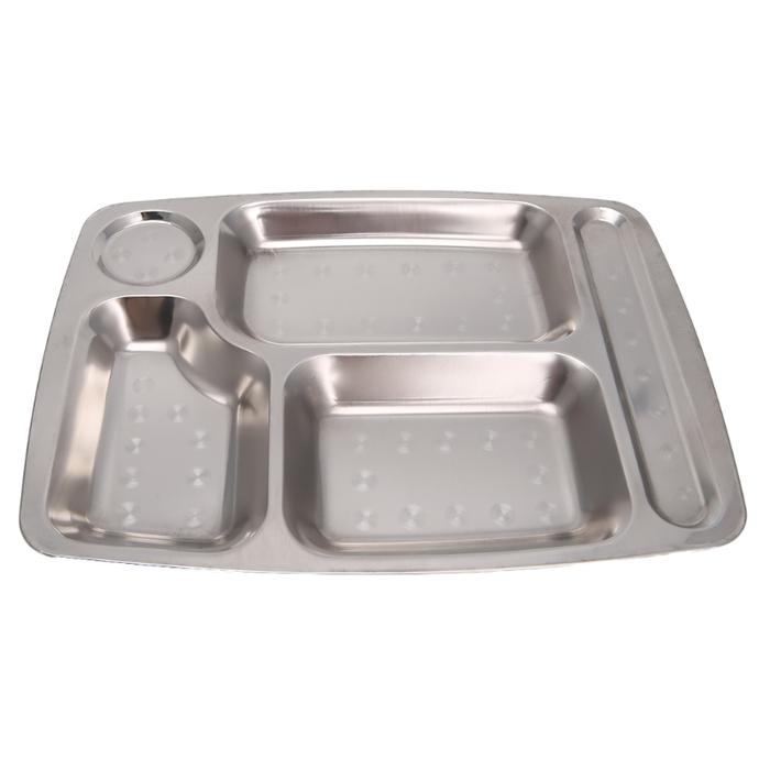 Stainless Steel Student tray Divided Dinner Tray Lunch Container Food