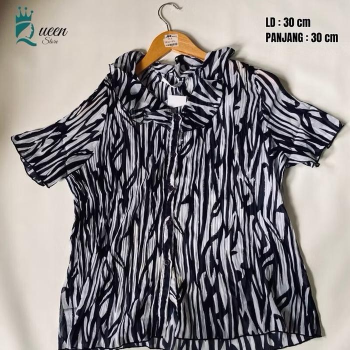 baju motif garis kain sifon